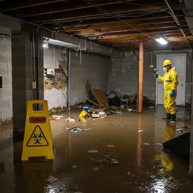 Flooded Basement Electrical Hazard in Round Lake Beach, IL Property